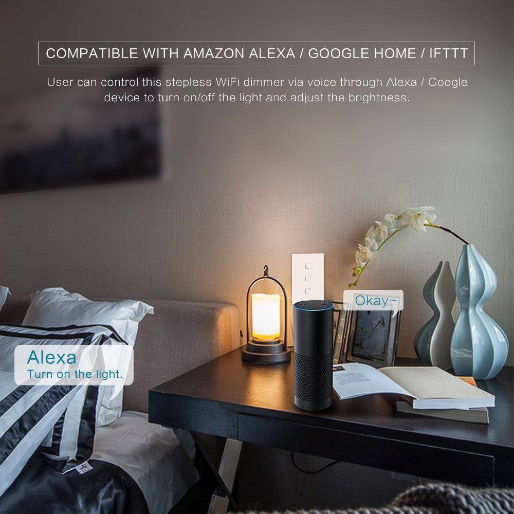 Smart Light Dimmer Touch Control WiFi Switch